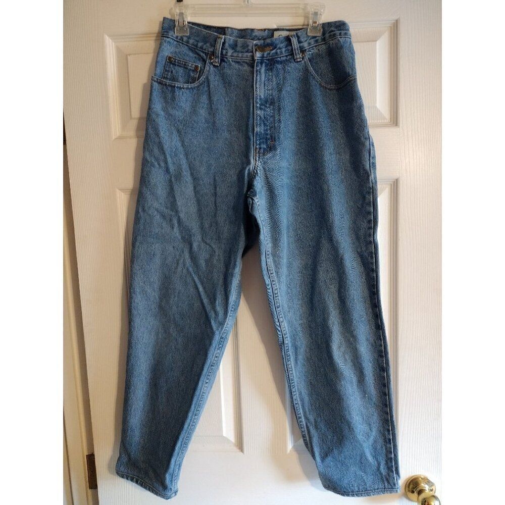 Women's loose fit Denim Jeans Eddie Bauer size 12 Petite